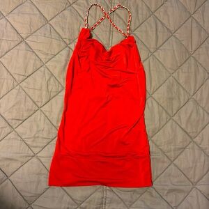 Women’s Soft Cami Top with Chain Crisscrossed Strap